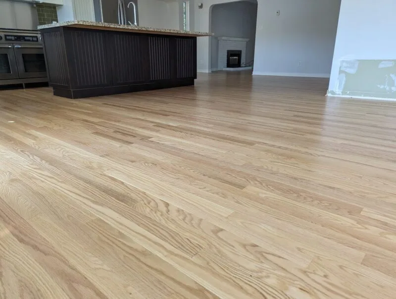Dust-free red oak floor sanding service in North Vancouver